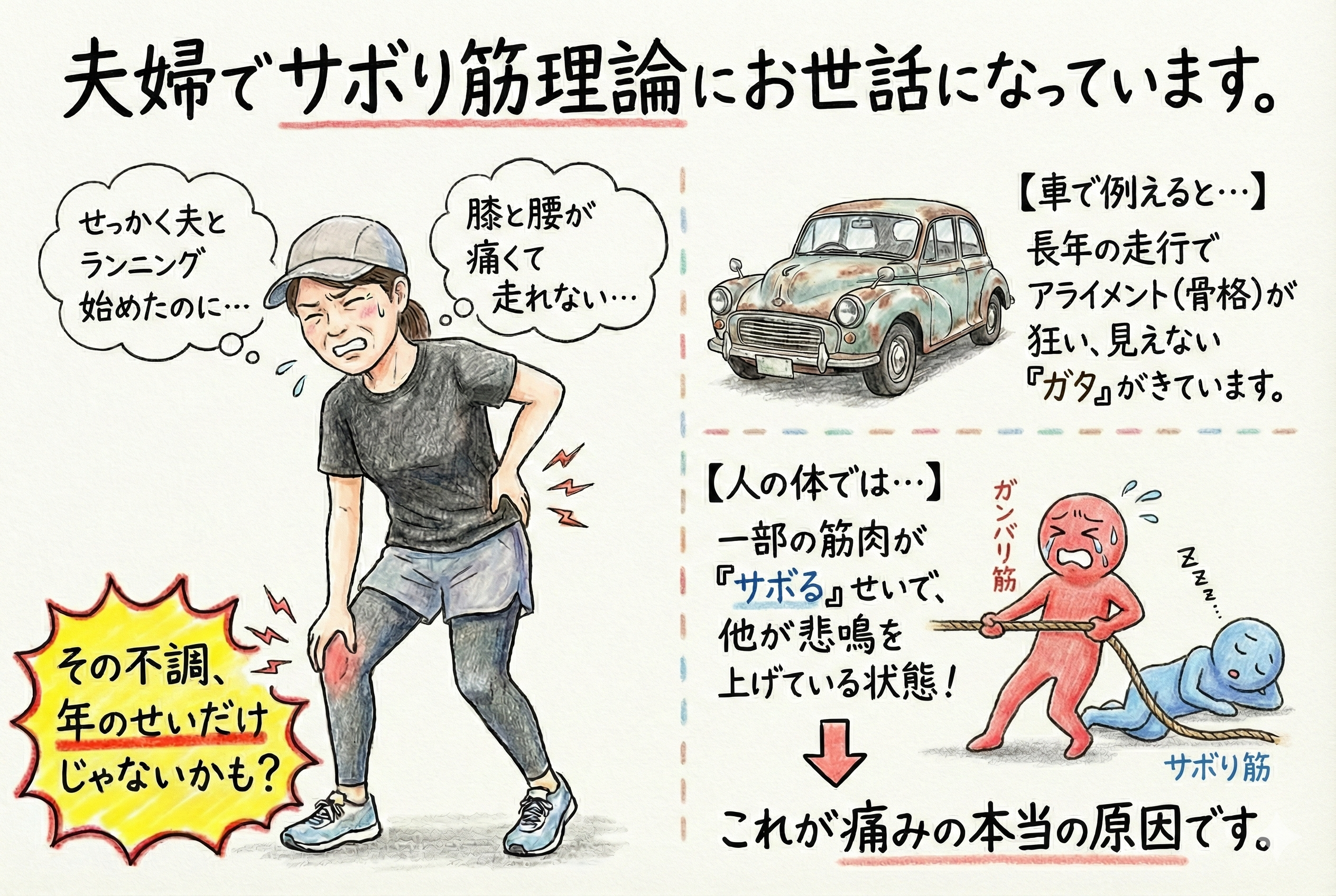 私たちの走りを支える「サボり筋理論」です